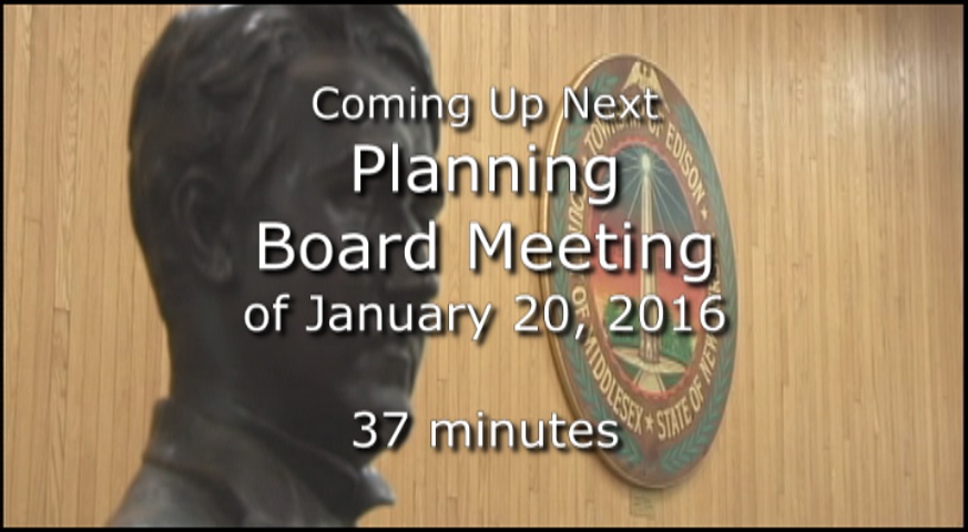 Thumbnail image for Planning Board Meeting of January 20, 2016