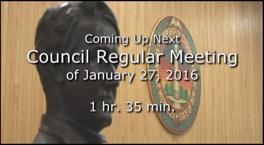 Thumbnail image for Council Regular Meeting of January 27, 2016