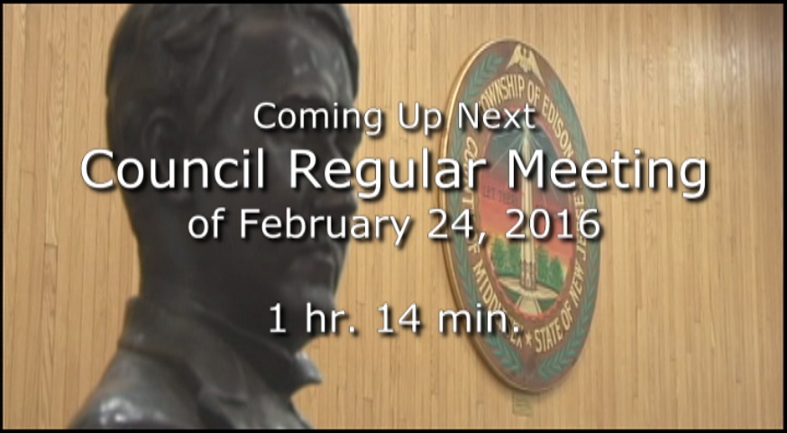 Thumbnail image for Council Regular Meeting of Feb. 24, 2016