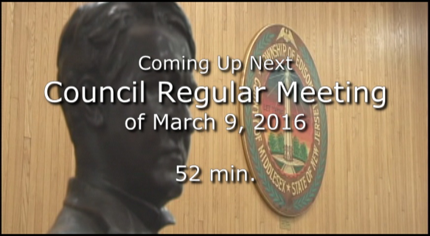 Thumbnail image for Council Regular Meeting of March 9