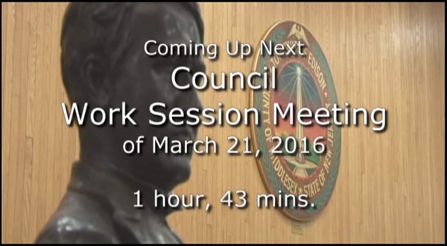 Thumbnail image for Council Work Session of March 21, 2016