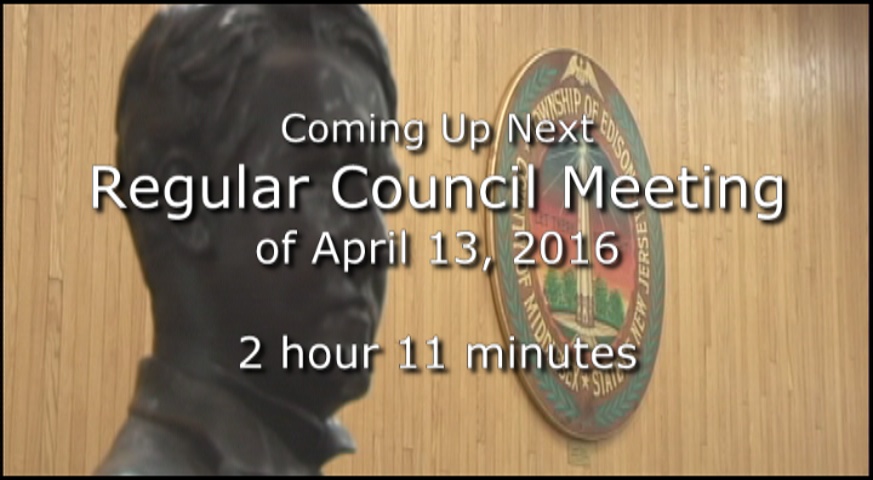 Thumbnail image for Council Regular Meeting of April 13, 2016