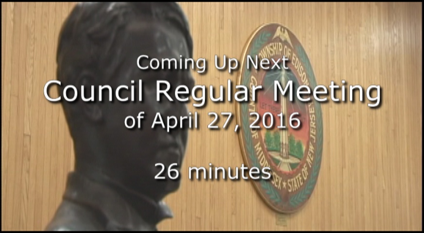 Thumbnail image for Council Regular Meeting of April 27, 2016