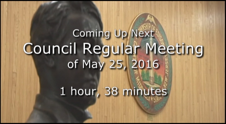 Thumbnail image for Council Regular Meeting of May 25, 2016