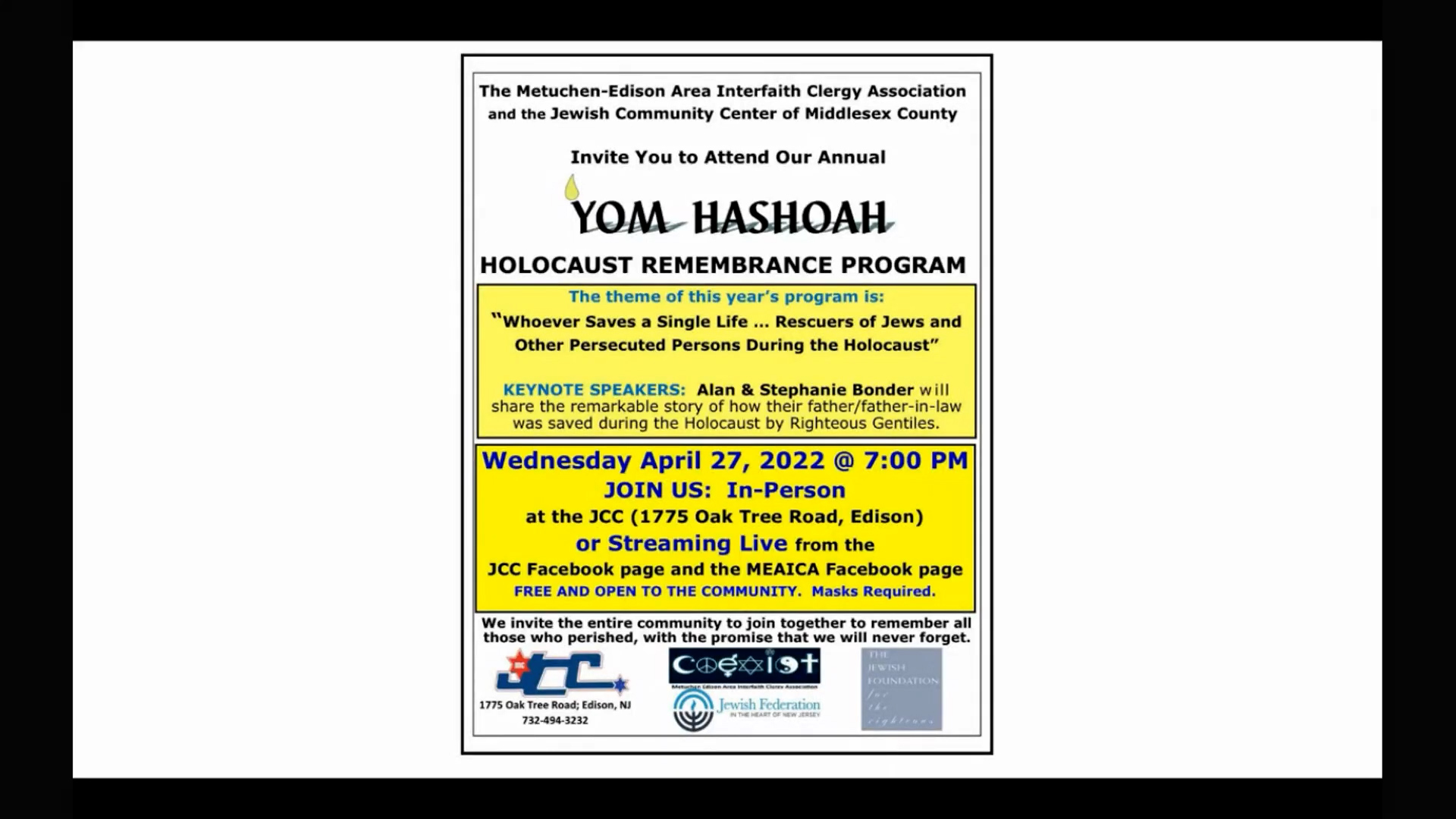 Thumbnail image for JCC Holocaust Remembrance Program