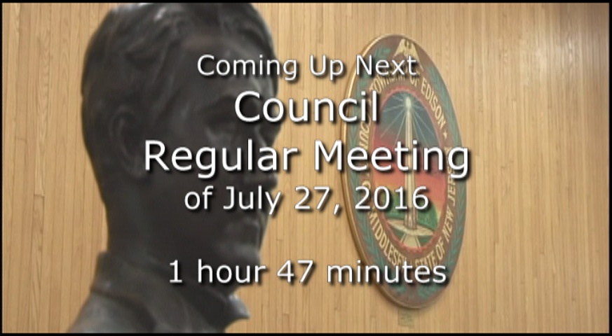 Thumbnail image for Council Regular Meeting of July 27, 2016