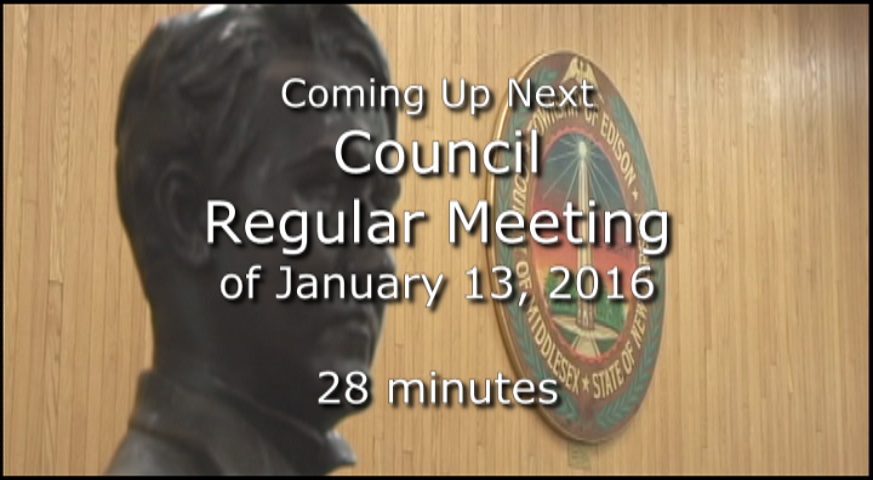 Thumbnail image for Council Regular Meeting of January 13, 2016